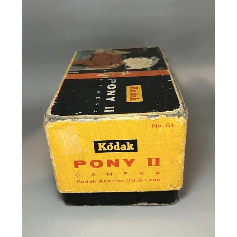 Antique Kodak Pony II 35mm Film Camera With Strap In Original Box